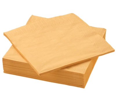 IKEA FANTASTISK Paper Napkin, Yellow, 40x40 cm, 15 3/4" x 15 3/4", Brand NEW - Image 1 of 2
