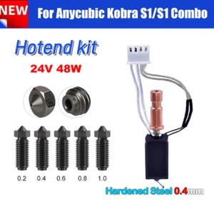 Hot End Kit for Anycubic Kobra S1/S1 Combo Harden Steel Nozzle 3D Printer Part - Zdjęcie 1 z 33