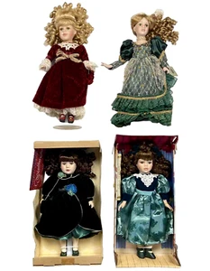 Vintage 90s Porcelain Dolls Genuine Fine Bisque Collectors Choice Lot of 4 LE - Picture 1 of 15