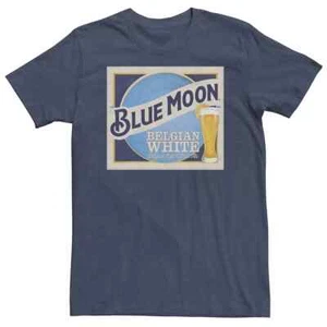Men's Blue Moon Belgian White T Shirt Tee Men Size S New - Picture 1 of 1