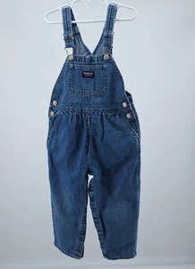 Vintage Oshkosh Denim Vestbak Bubble Pagliaccetto Salopette Rosa Etichetta 4T - Foto 1 di 12