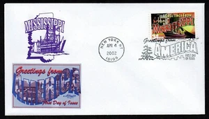 USA, SCOTT #3584, ARTMASTER FDC COVER - MISSISSIPPI, GREETINGS FROM AMERICA 2002 - Picture 1 of 1