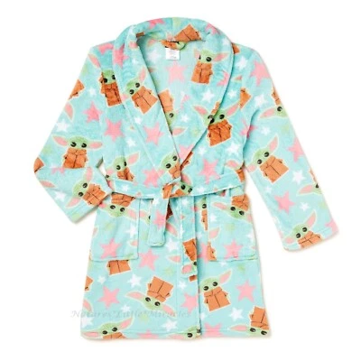 BABY YODA Girls Robe Size 4 6 Bathrobe Pajama, Swimsuit Cover Up Star Wars Small - Image 1 of 3