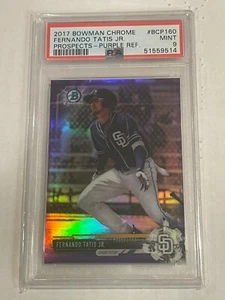 2017 Bowman Chrome Prospects FERNANDO TATIS JR #BCP160 PURPLE REFRACT /250 PSA 9 - Bild 1 von 2