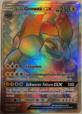 Pokemon Alola-Geowaz GX Rainbow | Deutsch 113/111 Aufziehen der Sturmröte | EXC