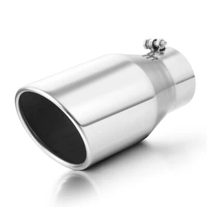 4" Inlet 6" Outlet 12inch Long Truck Diesel Bolt On Exhaust Tip Stainless Steel - Foto 1 di 11
