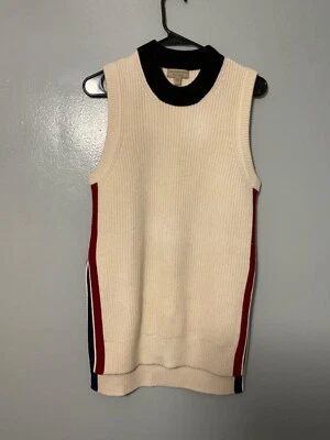 Suéter sem mangas Burberry Knox lã cashmere pequeno P - Imagem 1 de 4