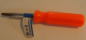 6 in 1 High-Vis Orange Schraubendreher Menard's 249-1552 7" lang - Bild 1 von 2