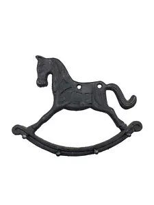 Vintage Gusseisen Schaukelpferd Wandhalterung Schlüsselanhänger Halter - Bild 1 von 2
