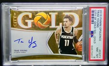 2019-20 PANINI OPULENCE CITY OF GOLD Gold /10 SIGNATURES TRAE YOUNG AUTO PSA 8