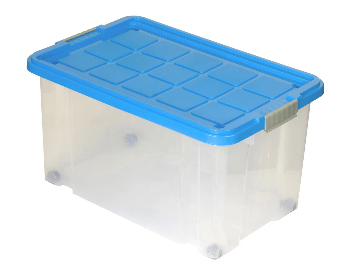 Unimet Eurobox 60x40x33 Cm – Mit Deckel & Rollen, 55 Liter, Farbig Sortiert