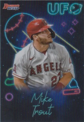 2022 Bowman's Best #UFO-1 Mike Trout Bowman UFO Refractor - Image 1 of 2