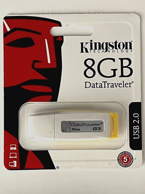Kingston DataTraveler 8 GB USB 2.0 Flash Thumb Drive G3 Secure.................. - Image 1 of 2