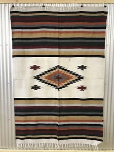 Handwoven Southwestern Style Blanket /Table Cloth / Wall Hanging 5’x7’ Bright - Picture 1 of 1