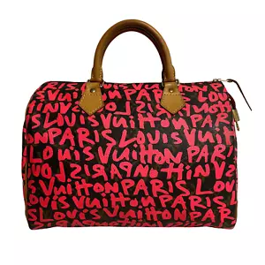 LOUIS VUITTON Stephen Sprouse Monogram Graffiti Speedy 30 Pink - Bild 1 von 17