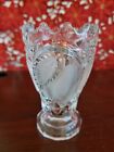 Vintage Heavy Etched Lead Crystal Pear Pattern  5.25