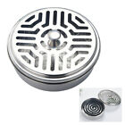 1Pcs Round Mosquito Coil Holder Stainless Steel Disk With Hollow Cover