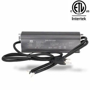 Controlador de fuente de alimentación 24v 300w 12.5A impermeable ETL listado + enchufe de CA - Imagen 1 de 6