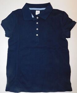 BRAND NEW With Tags GAP Girls Polo Shirt Navy Blue  XS/4-5 S/6-7 M/8 L/10 XL/12
