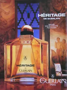 PUBLICITÉ DE PRESSE 1993 HERITAGE DE GUERLAIN EAU DE TOILETTE POUR HOMME - Bild 1 von 1