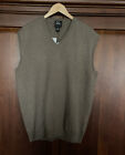 Nwt Jos A Bank Signature Collection Men Xxl Brown V- Neck Pullover Sweater Vest