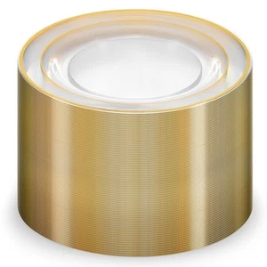 100 Clear Plastic Plates Set, 10 Inch Plastic Dinner Plates, Fancy Disposable... - Picture 1 of 4