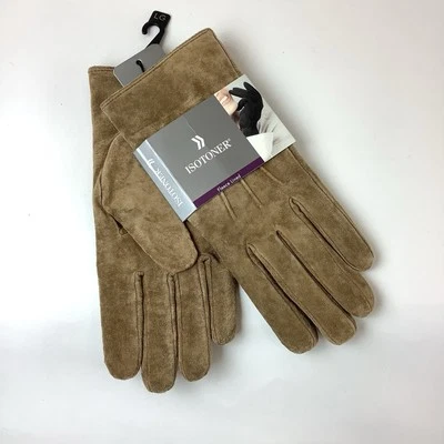 Vintage Isotoner Fleece-Lined Gloves Women’s Medium Pecan Color New - Image 1 of 4