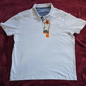 Tahari Men's Fine Cotton Interlock Polo Shirt White Size XX-Large RN 157550 New - Picture 1 of 7