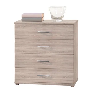 Kommode - Sonoma Eiche - 4 Schubkästen - 60 cm Sideboard Anrichte - Bild 1 von 3