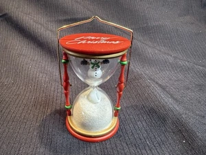 Vintage 1987 Hallmark Keepsake Adornos Reloj de Arena Vacaciones Navidad Pizzazz - Imagen 1 de 4
