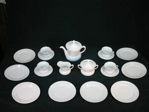 P.A.L.T czecho-slovakia mid century modern porcelain lunch set 4 danish modern - Picture 1 of 1