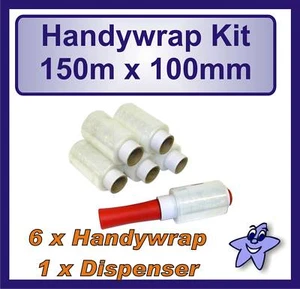 Práctico kit de envoltura de película elástica y dispensador de 6 rollos  - Imagen 1 de 1