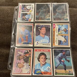 George Brett Baseball Card Lot of 9 Yrs 1976-1983