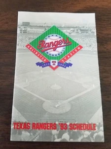 1993 Texas Rangers MLB Pocket Schedule Dairy Queen Ad on Reverse - Picture 1 of 2