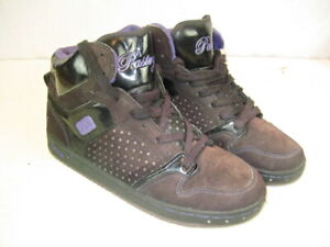 Womens Fanz Purple Pastry High Top Athletic Shoes Suede Patent Rhinestones sz 9