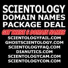SCIENTOLOGY - 6 GREAT .COM DOMAIN NAMES - FAQ, Cam, Con, Fail, Ghost, Dianutics