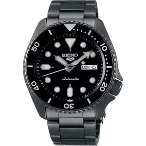 Seiko 5 Sports Black Dial Grey Stainless Steel Auto Mens Watch SRPD65K1 - Picture 1 of 6