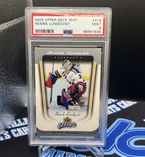 2023 HOF Henrik Lundqvist 2005-06 Upper Deck MVP NYR RC #418 PSA 9 MINT