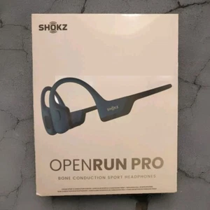 Shokz - OpenRun Pro Bone Conduction Open-Ear Sport Headphones - Steel Blue - Picture 1 of 2