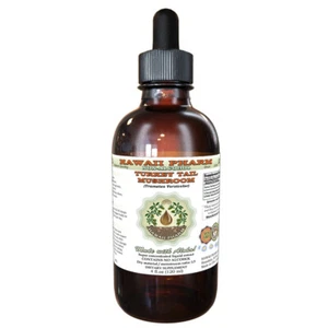 Turkey Tail Mushroom (Trametes Versicolor) Tincture. Alcohol-FREE. Hawaii Pharm. - Picture 1 of 7