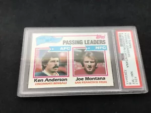 1982 Topps Passing Leaders Ken Anderson/Joe Montana #257 PSA 8 #72839411 - Bild 1 von 3