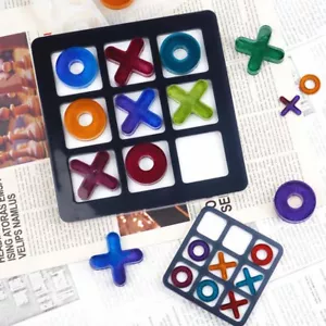 XXOO Tablero de Juego Ajedrez Silicona Resina Fundición Molde Fabricación Epoxi Molde Artesanía Hágalo Usted Mismo - Imagen 1 de 7