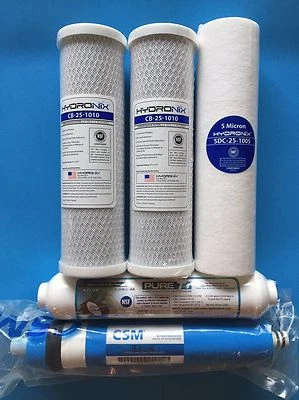 WATTS REVERSE OSMOSIS 5 STAGE ANNUAL REPLACEMENT FILTER PACK 80 GPD CITY WATER - Image 1 of 4