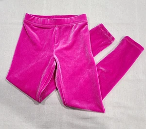 Crewcuts Hot Pink Velvet Pants Girls Pull On Leggings Size 6-7 Year - Picture 1 of 10