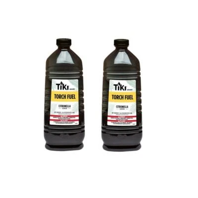TIKI Torch Fuel Easy Pour System 100 Oz Citronella Scented Outdoor Garden 2 Pack