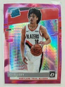 2020-21 Donruss Optic CJ Elleby Hyper Pink Rated Rookie RC Prizm #195 L50