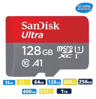 Sandisk Ultra Micro SD Memory Card 16G 32GB 64GB 128GB 256GB Samsung Android lot - Image 1 of 4