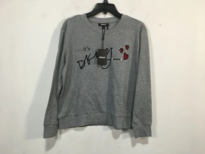 Sudadera Pullover Manga Larga Logo DKNY, Para Mujer Talla S - Gris Foto 1 de 4