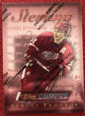 1995-96 Topps Finest Sterling Sergei Fedorov #95 NM/MT DETROIT RED WINGS - Image 1 of 2