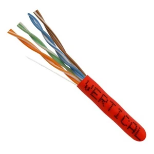 Vertical Cable 054-449RD Cat5e 350MHz 8 Conductor Cable, Red / 1000ft - Picture 1 of 3